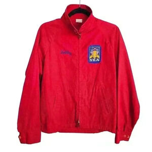 Vintage VICA red jacket with embroidered name